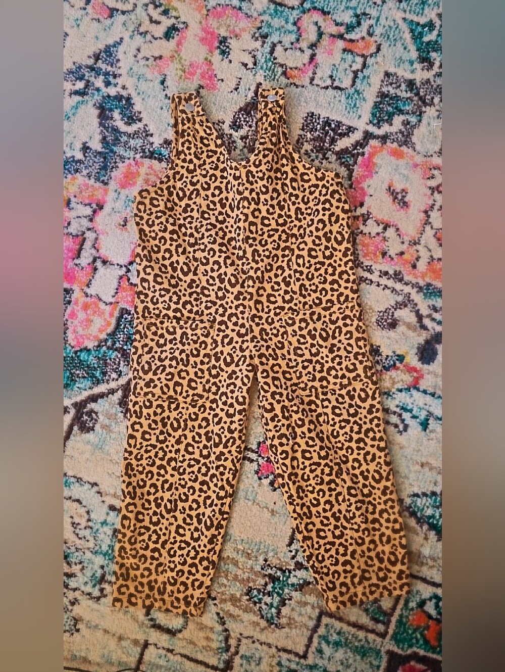 Vintage Joes Kids Leopard Print One-Piece Jumpsuit - Brown